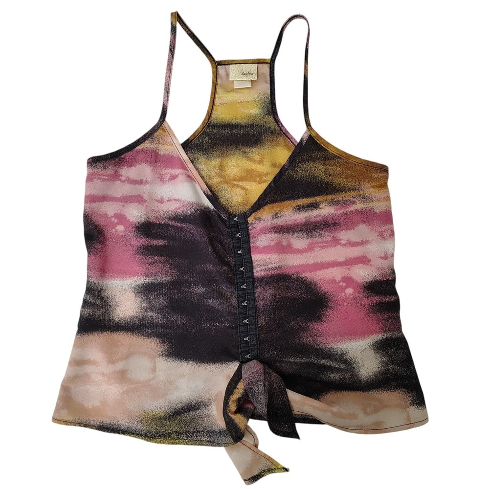 Vintage 90s Daytrip Women's Top Medium Abstract Multicolor Preppy